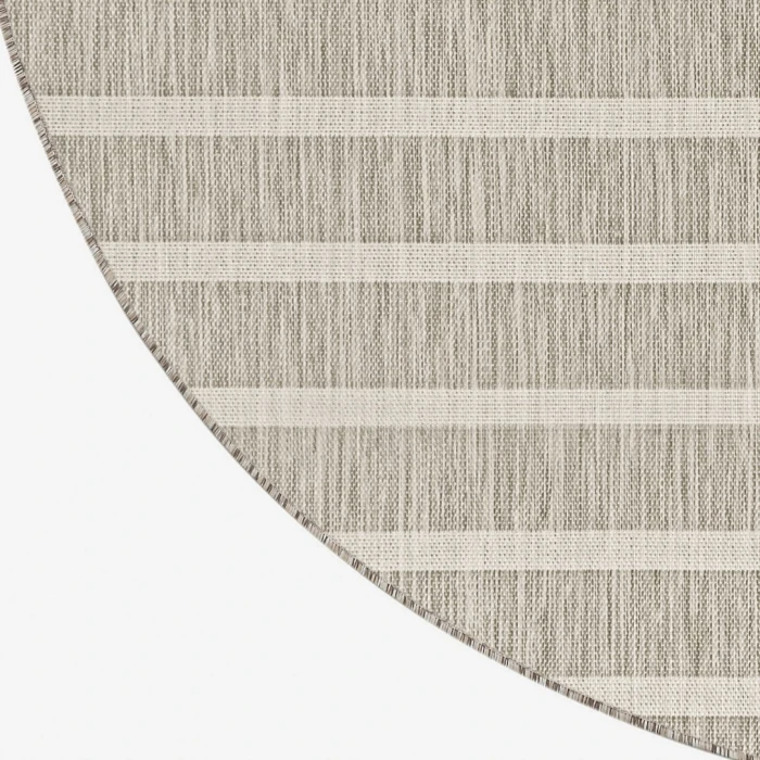 Nourison Positano Grey Ivory POS03 4ft. Round Rug