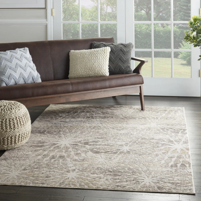 Nourison Home Silky Textures Grey SLY07 5ft.3in. x 7ft.3in. Rect. Rug