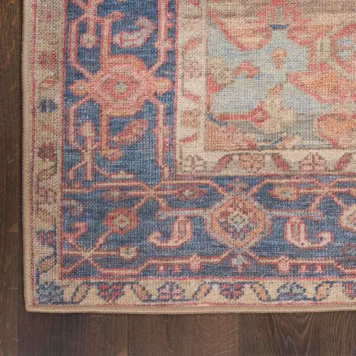 Nourison Vintage Washables Blue Coral VWS13 7 ft. 10 in. X 9 ft. 10 in. Rect. Rug