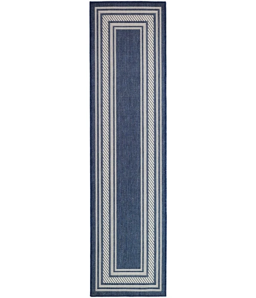 Nourison Horizon Indoor/Outdoor Navy HOZ03 2 ft. 2 in. X 8 ft. Rect. Rug