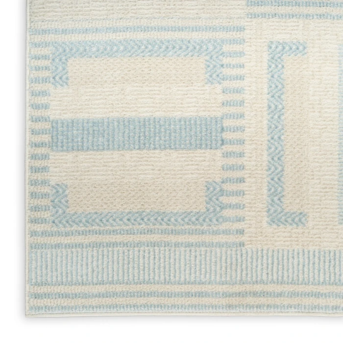 Nourison Nordic Ivory Blue NRC11 5 ft. X 7 ft. Rect. Rug