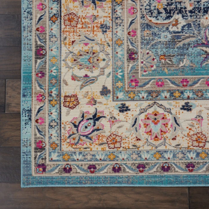 Nourison Vintage Kashan Blue VKA01 7ft. 10in. x 9ft. 10in. Rect. Rug