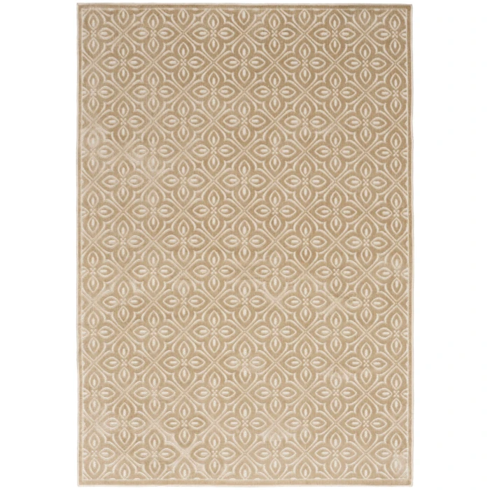 Nourison Washable Charm Beige Ivory WCH03 6 ft. X 9 ft. Rect. Rug
