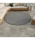 Nourison Home Courtyard Black COU01 5ft. x Round Round Rug