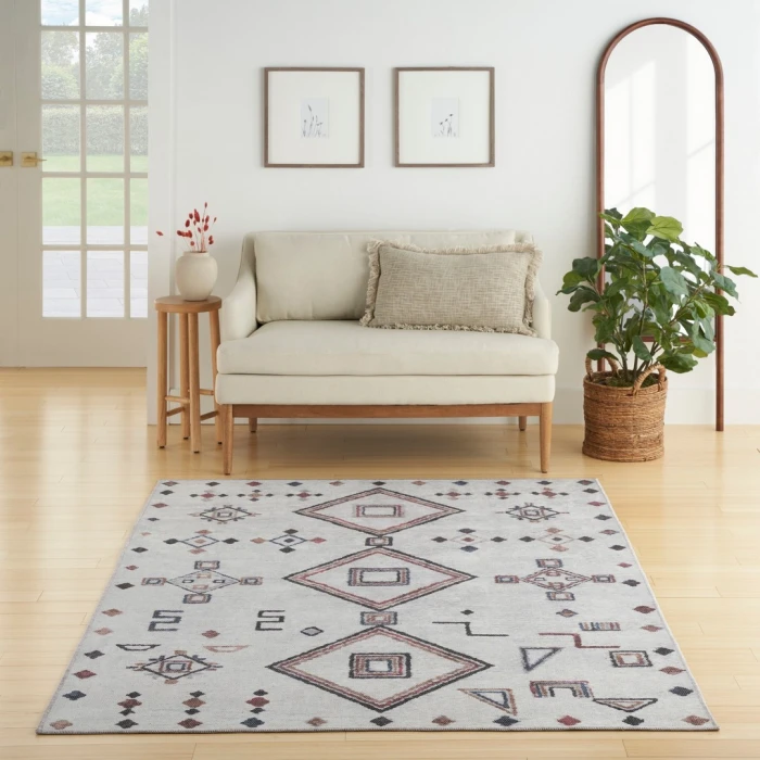 Nourison New Concept Washables Ivory Multicolor SR108 6ft. x 9ft. Rect. Rug