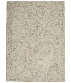 Nourison Home Interlock ITL03 Blue Ivory 5 ft. X 7 ft. 6 in. Area Rug