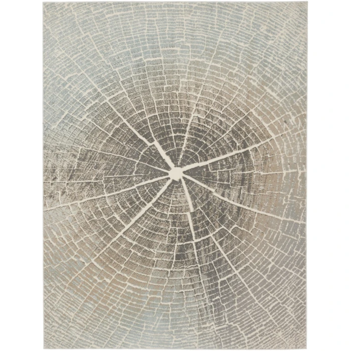 Nourison Marmara Teal Grey Ivory MRA06 9ft. x 12ft. Rect. Rug