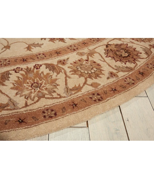 Nourison Home Heritage Hall Beige HE08 9ft. x Round Round Rug