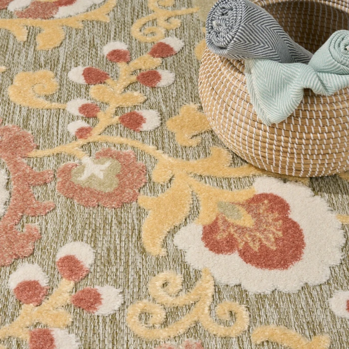 Nourison Aloha Sage Rose ALH17 5 ft. 3 in. X 7 ft. 5 in. Rect. Rug