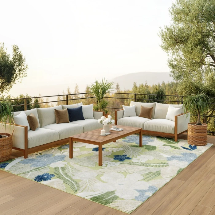 Nourison Home Suncoast Green SNC01 7ft.10in. x 9ft.10in. Rect. Rug