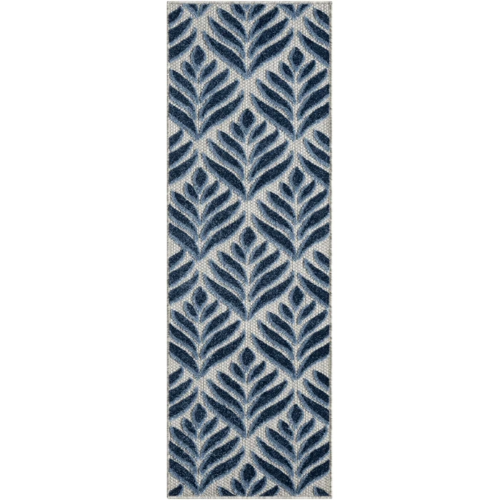 Nourison Aloha Blue ALH35 2 ft. 3 in. X 8 ft. Rect. Rug