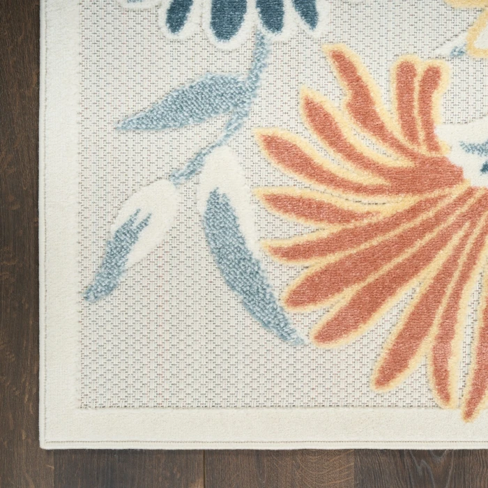 Nourison Aloha Ivory Rose ALH33 5 ft. 3 in. X 7 ft. 5 in. Rect. Rug