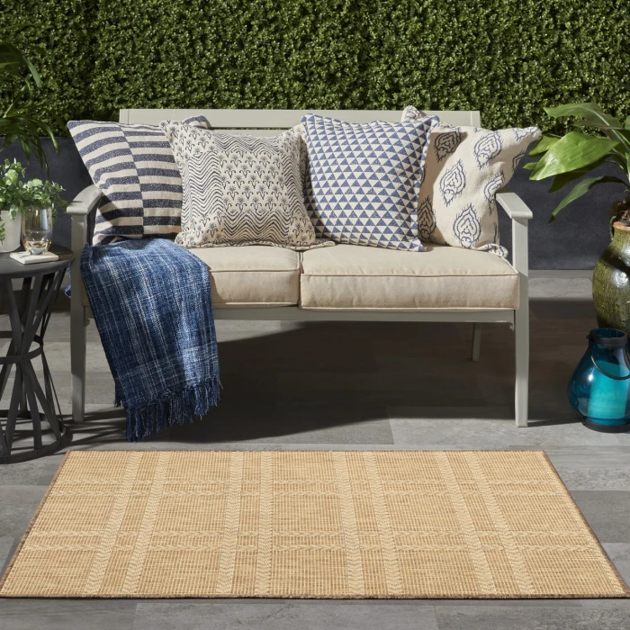 Nourison Home Horizon Indoor/Outdoor Tan HOZ04 3ft. x 5ft. Rect. Rug
