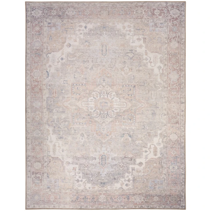 Nourison Vintage Washables Light Blue VWS07 9 ft. X 12 ft. Rect. Rug