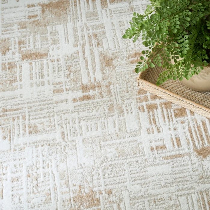 Nourison Dekor Ivory Taupe DEK11 5 ft. 3 in. X 7 ft. Rect. Rug