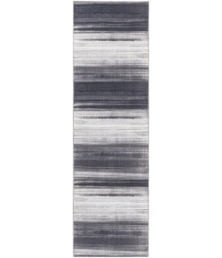 Nourison Launder Ivory Black LDR01 2ft.2in. x 7ft.6in. Rect. Rug