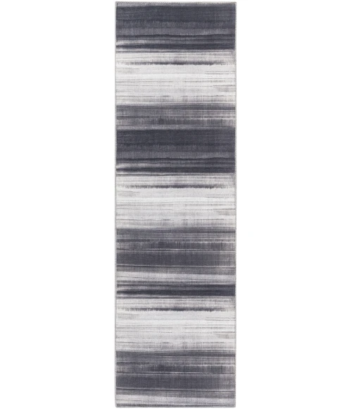 Nourison Launder Ivory Black LDR01 2ft.2in. x 7ft.6in. Rect. Rug