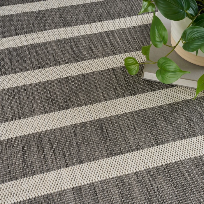 Nourison Positano Charcoal Ivory POS03 8 ft. X 10 ft. Rect. Rug