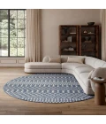 Nourison Positano Navy Blue POS02 10ft. Round Rug