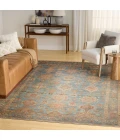 Nourison Vintage Washables Navy Multicolor VWS10 7 ft. 10 in. X 9 ft. 10 in. Rect. Rug