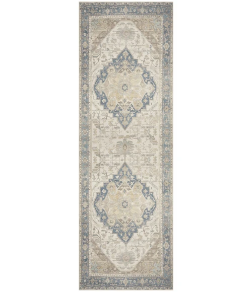 Nourison Vintage Washables Blue Green VWS13 2 ft. X 6 ft. Rect. Rug