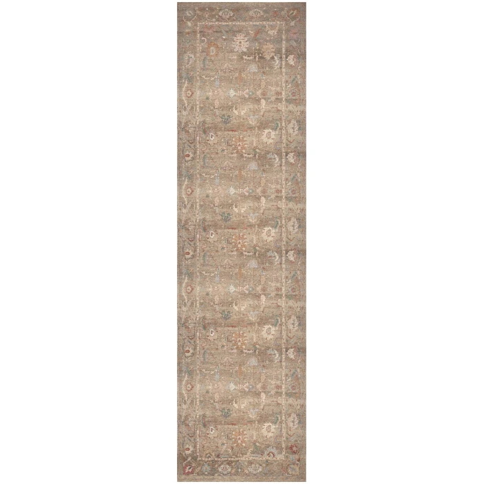 Nourison Vintage Washables Taupe Multicolor VWS09 2 ft. 2 in. X 8 ft. Rect. Rug