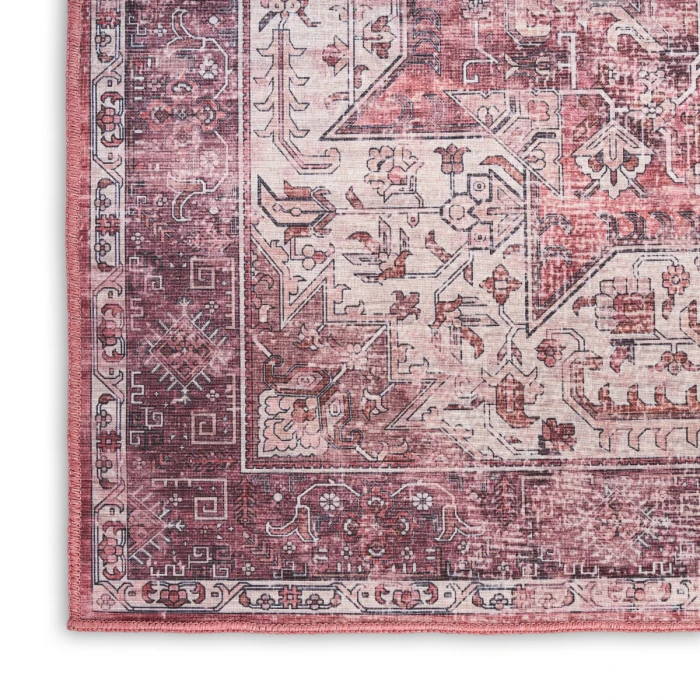 Nourison Nourison Washables Red NWB15 6 ft. X 9 ft. Rect. Rug