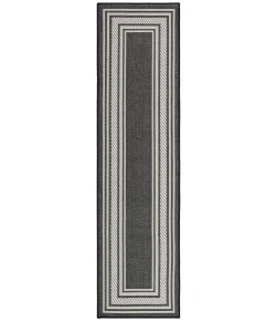 Nourison Home Horizon Indoor/Outdoor HOZ03 Black 2 ft. X 6 ft. Area Rug