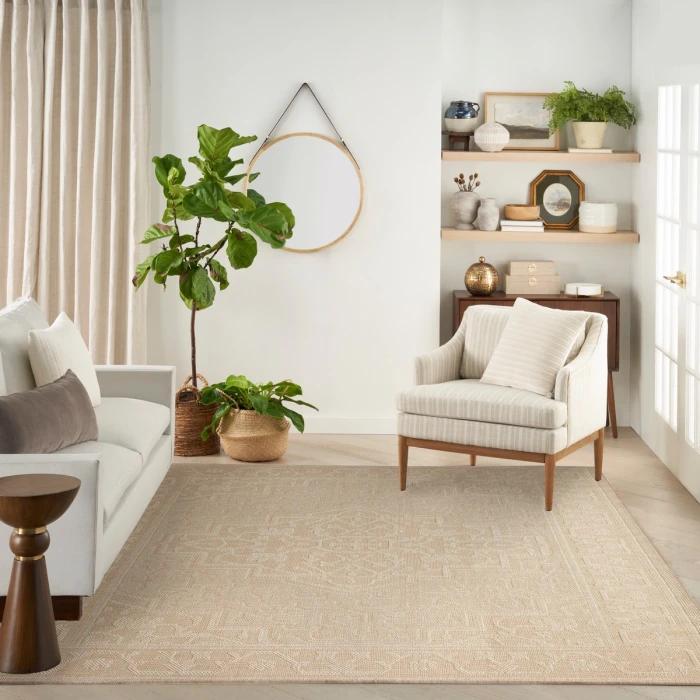 Nourison Tulum Cream TLM05 8 ft. X 10 ft. Rect. Rug