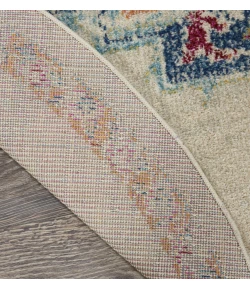 Nourison Passion Grey Multicolor PSN24 8ft. x Round Rug