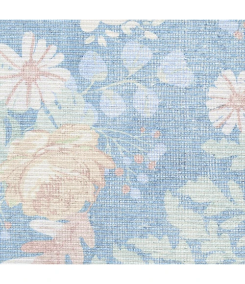 Nourison Home Botanical Washables Blue BOT02 4ft. x 6ft. Rect. Rug