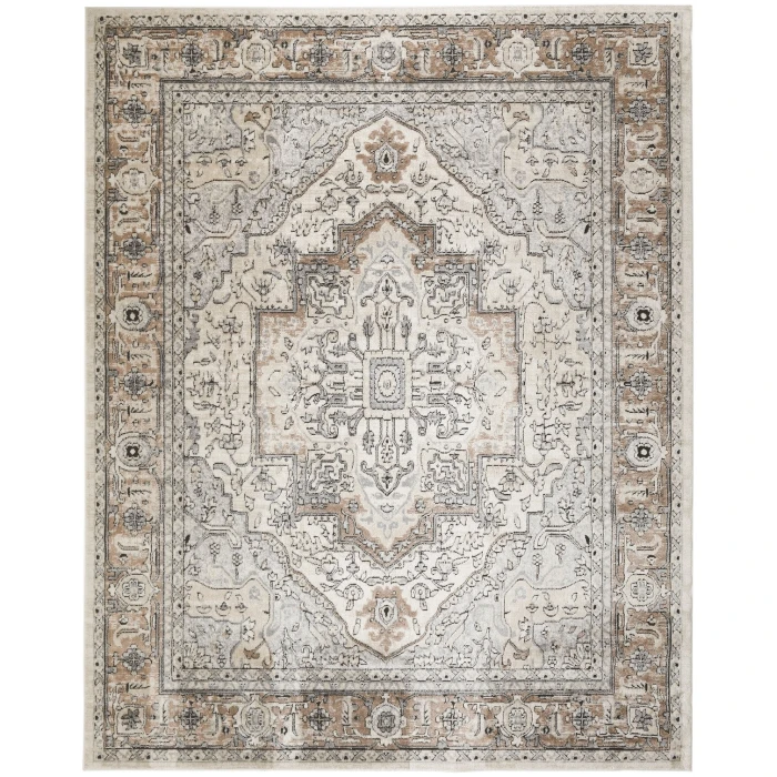 Nourison Quarry Ivory Grey Taupe QUA18 8 ft. X 10 ft. Rect. Rug