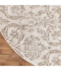 Nourison Jubilant Ivory Beige JUB09 5 ft. 3 in. X Round Rug