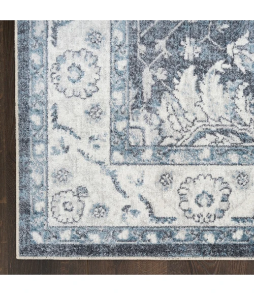 Nourison Astra Machine Washable Slate ASW20 3 ft. 3 in. x 5 ft. Rect. Rug