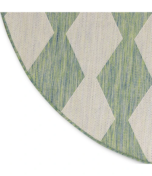 Nourison Positano Blue Green POS04 6 ft. X Round Rug