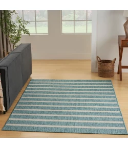 Nourison Home Positano POS03 Aqua Ivory 5 ft. X 7 ft. Area Rug