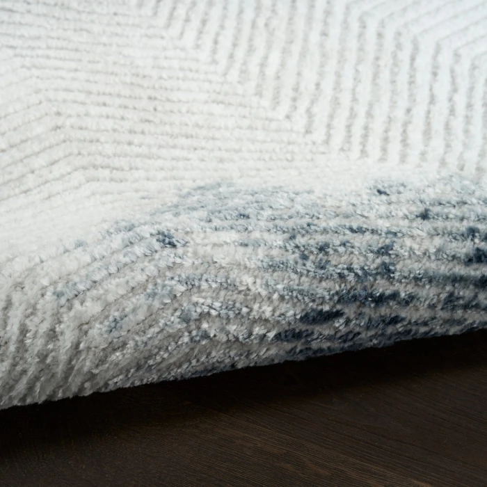 Nourison Dekor Grey Navy DEK04 5 ft. 3 in. X 7 ft. Rect. Rug