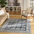 Nourison Dekor Grey Navy DEK01 5 ft. 3 in. X 7 ft. Rect. Rug