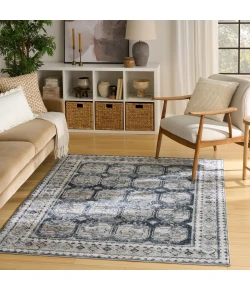 Nourison Home Dekor DEK01 Grey Navy 5 ft. 3 in. X 7 ft. Area Rug