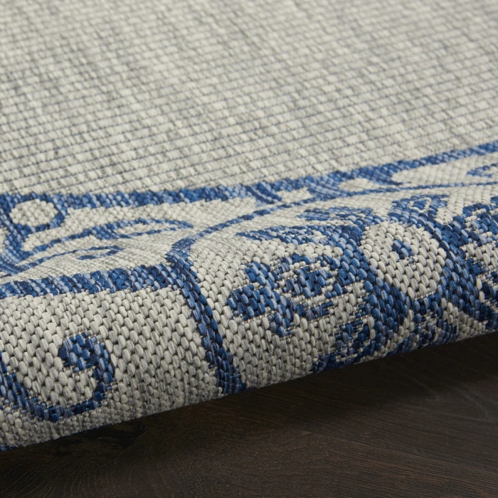 Nourison Country Side Ivory Blue CTR03 5ft.3in. x Round Rug