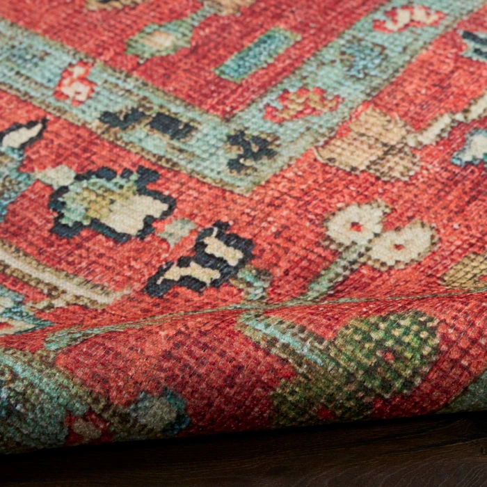 Nourison Vintage Washables Rust Multicolor VWS12 2 ft. 2 in. X 8 ft. Rect. Rug