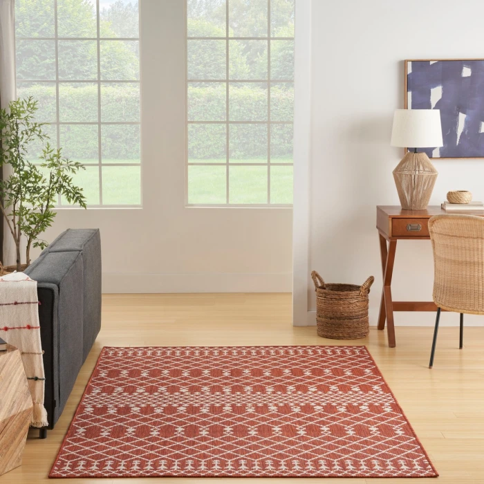 Nourison Positano Terracotta POS02 6 ft. X 9 ft. Rect. Rug