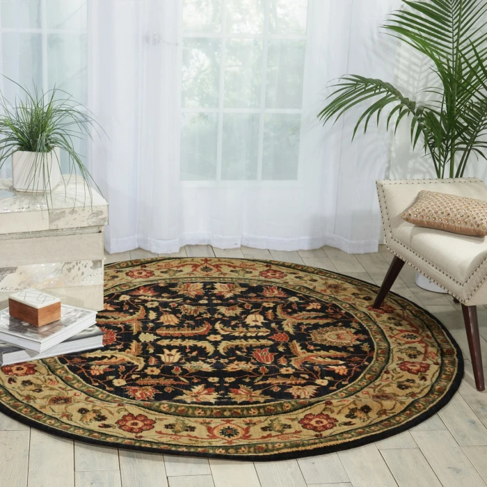 Nourison Home Living Treasures Midnight LI14 5ft.10in. x Round Round Rug