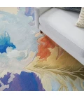 Nourison Prismatic Blue Multicolor PRS37 4 ft. X 6 ft. Rect. Rug