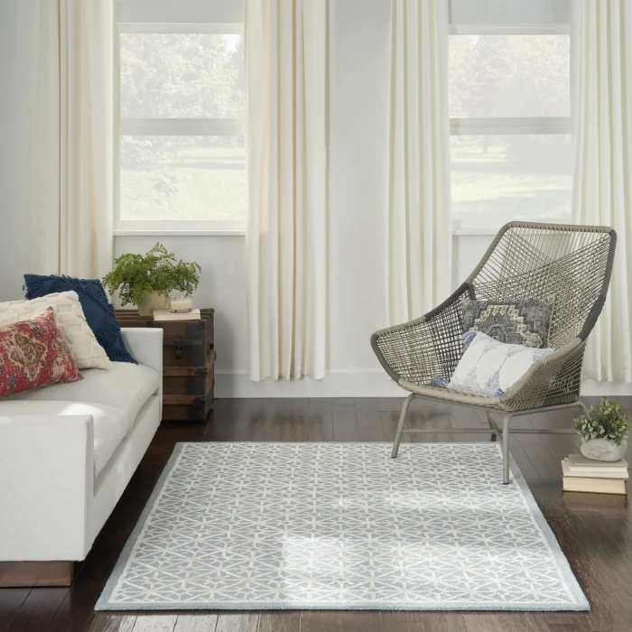 Nicole Curtis Series 2 Blue SR201 3ft.9in. x 5ft.9in. Rect. Rug