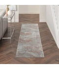 Nourison Rustic Textures Light Grey Rust RUS15 2ft. 2in. x 7ft. 6in. Rect. Rug
