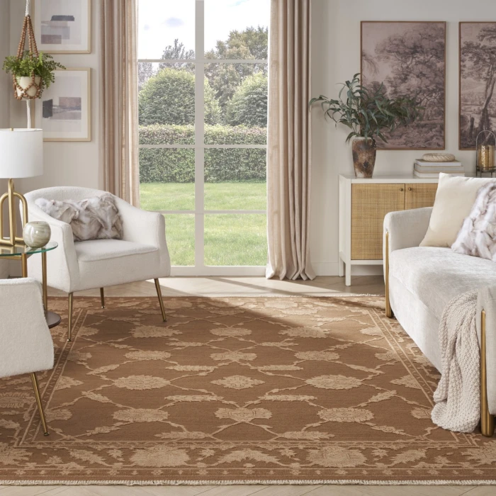 Nourison Home Silk Pointe Brown SKP1 7ft.10in. x 9ft.10in. Rect. Rug
