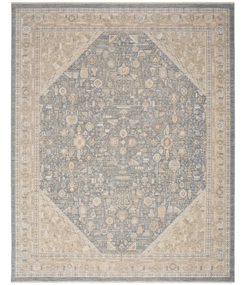 Nourison Retreat Ivory Blue RET03 8 ft. X 10 ft. Rect. Rug
