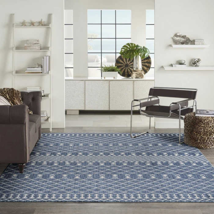 Nourison Positano Navy Blue POS02 12ft. x 15ft. Rect. Rug