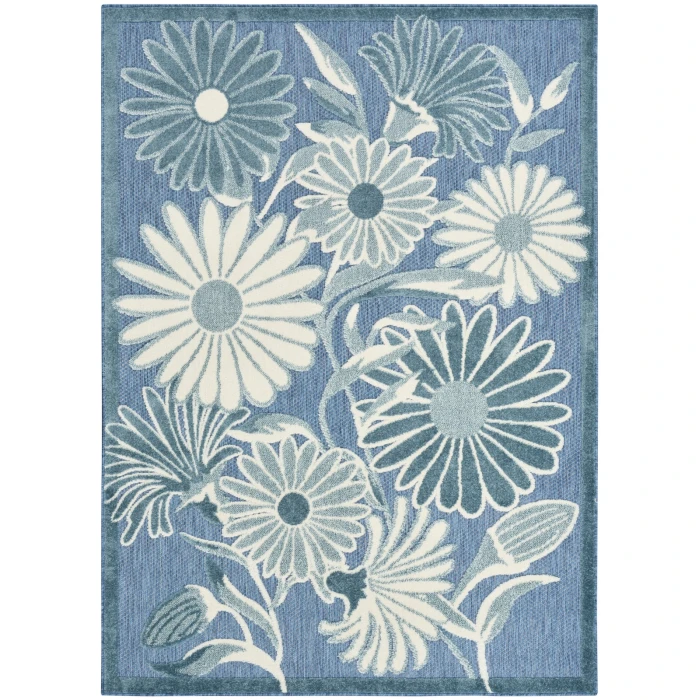 Nourison Aloha Blue ALH33 5 ft. 3 in. X 7 ft. 5 in. Rect. Rug